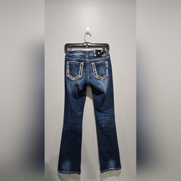 Miss Me Dark Blue Embellished Jeans Size 27 - Picture 2 of 8